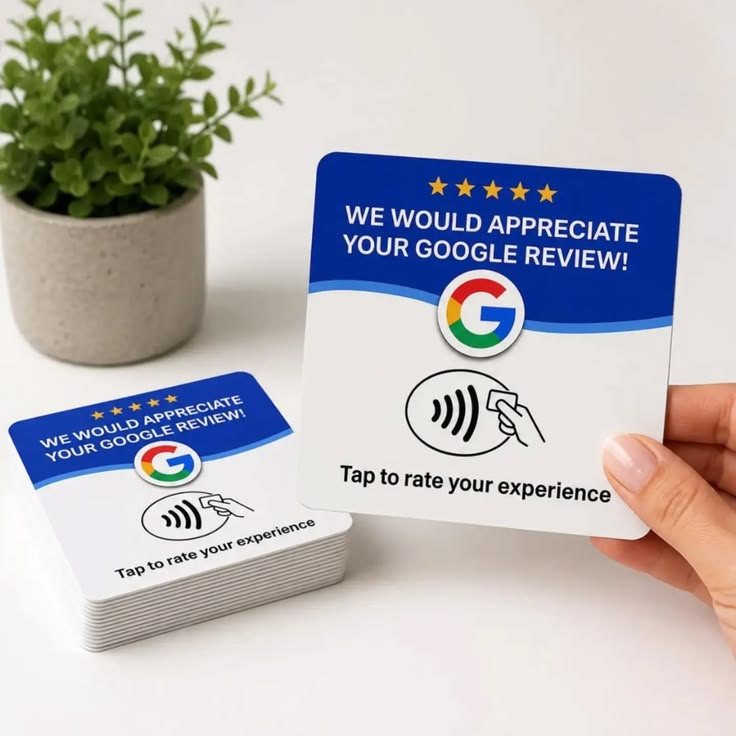 NFC Google Review Sticker Card