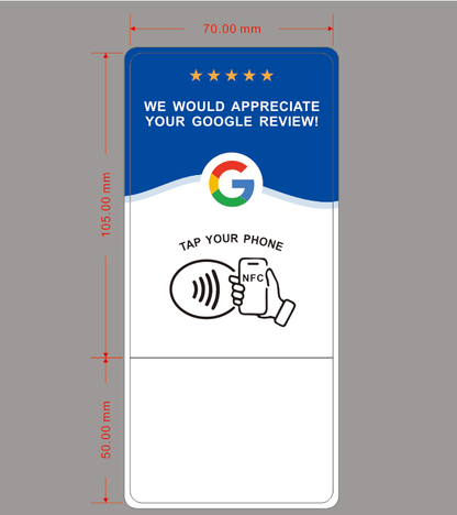 NFC Google Review Stand Card