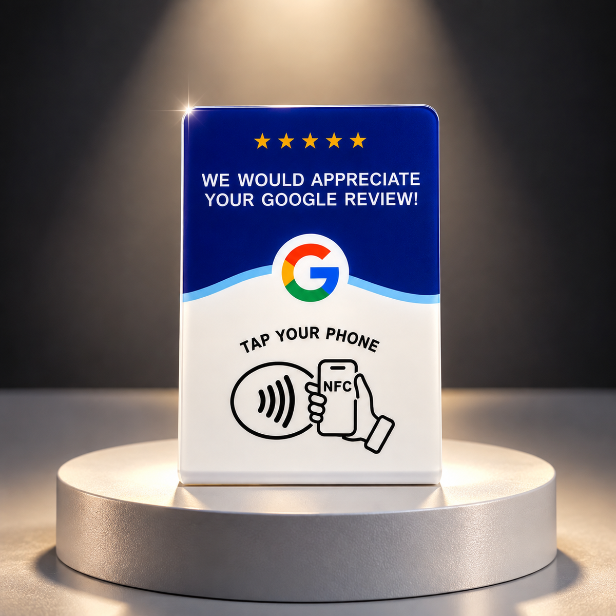 NFC Google Review Stand Card