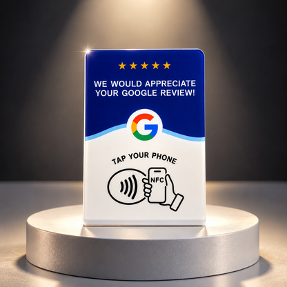 NFC Google Review Stand Card