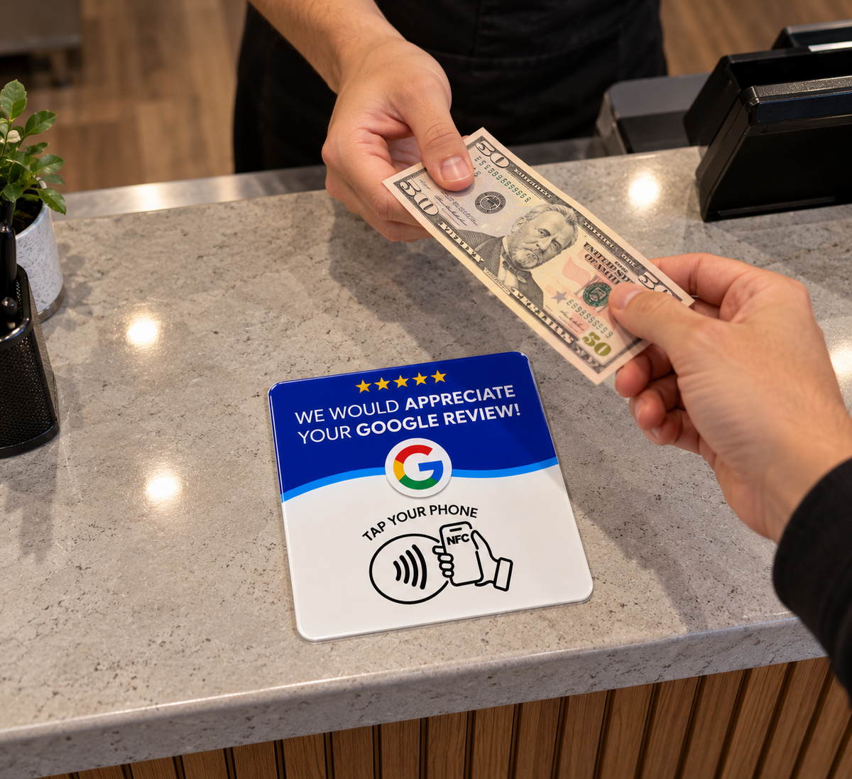 NFC Google Review Sticker Card