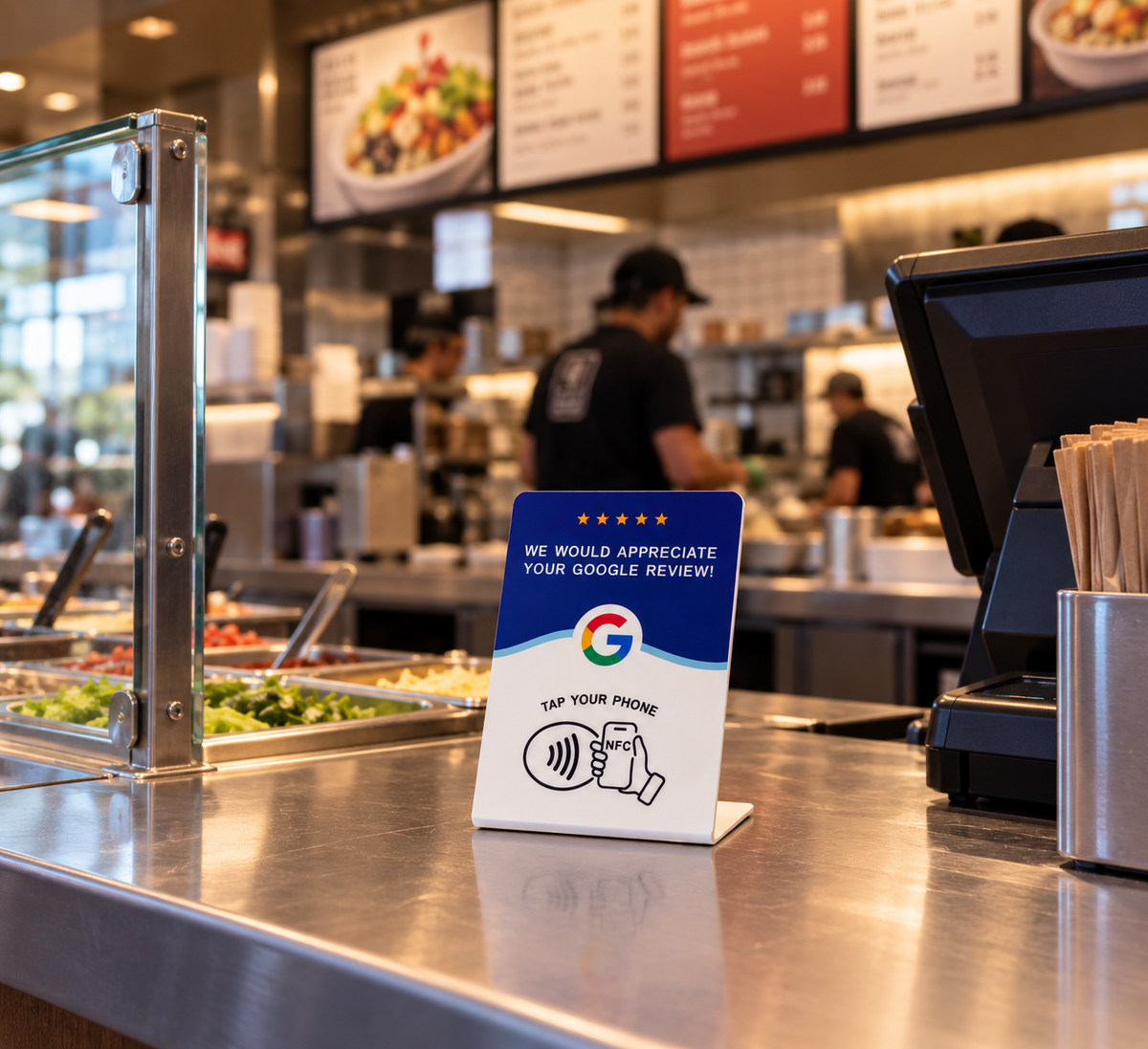 NFC Google Review Stand Card