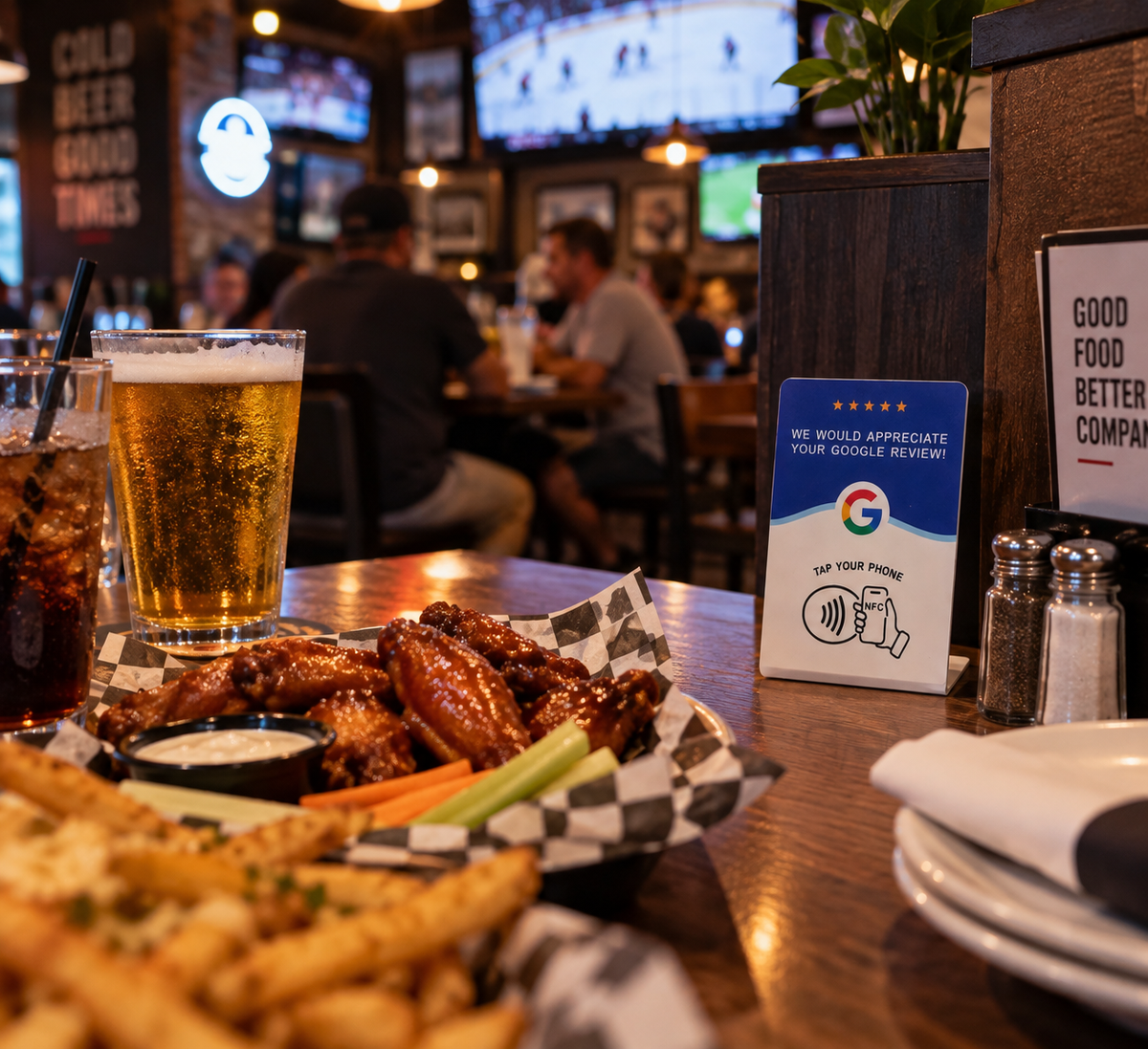 NFC Google Review Stand Card