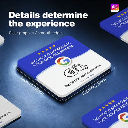 NFC Google Review Sticker Card