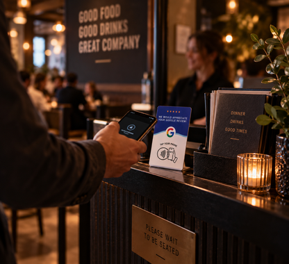 NFC Google Review Stand Card